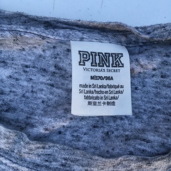 PINK Victoria Secret Gray /w gold sequin dog M - Picture 3 of 6